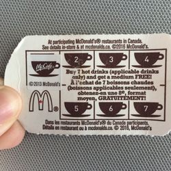 McDonald's - Collect stickers from your cup to earn a free coffee!