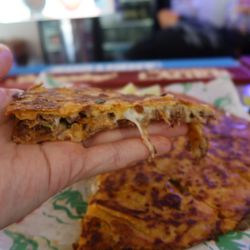 Pizza Birria, slice, side