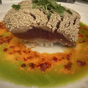The Capital Grille - Sushi-Grade Sesame Seared Tuna with Gingered Rice,White Soy and Sambal Vinaigrette - Steakhouses Near Me - Indianapolis, Indiana The Capital Grille - Sushi-Grade Sesame Seared Tuna with Gingered Rice,White Soy and Sambal Vinaigrette - Steakhouses Near Me - Indianapolis, Indiana