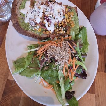 Cafe Flora - Elote Corn Tartine - Vegetarian Near Me - Seattle, Washington Cafe Flora - Elote Corn Tartine - Vegetarian Near Me - Seattle, Washington