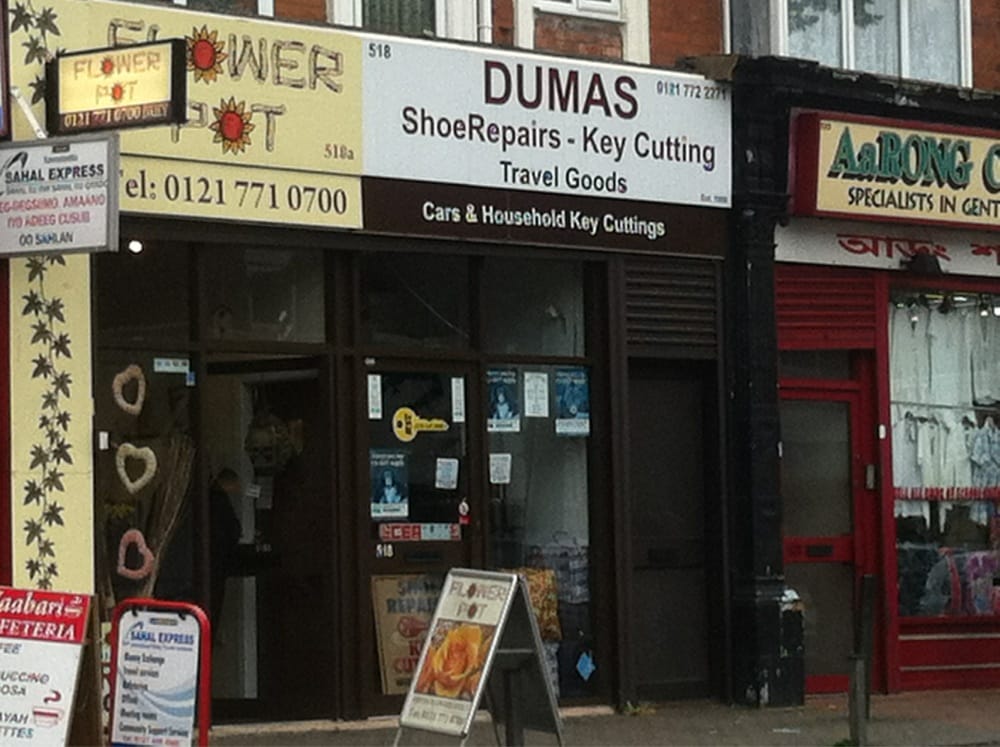 DUMAS SHOE REPAIRING 518 Coventry Road, Birmingham, West Midlands