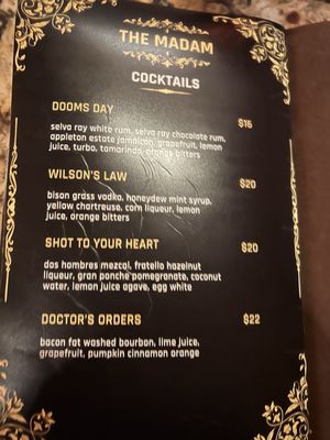 Menu photo 7 The Madam Scottsdale, AZ