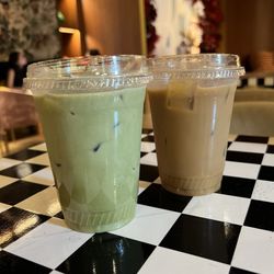 Funny Library Coffee Shop - Summer Berry Matcha Latte, Southern Wedding Cake Latte