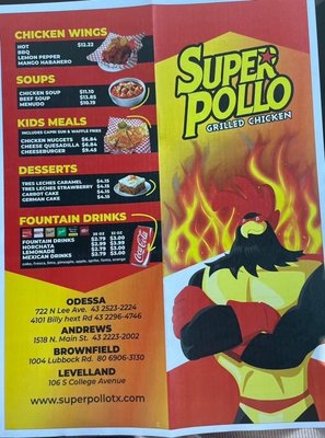 Menu photo 2 Super Pollo - Levelland Levelland, TX Menu photo 2 Super Pollo - Levelland Levelland, TX