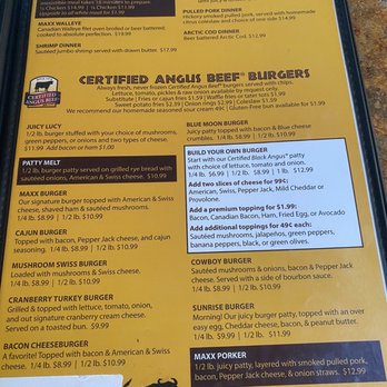 Maxx Bar and Grill - Menu - American Near Me - Andover, Minnesota