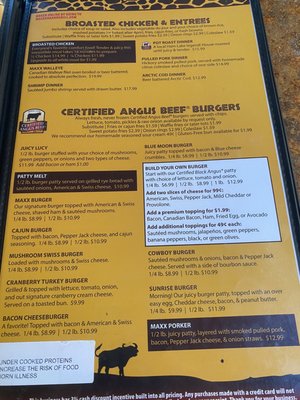 Menu photo 4 Maxx Bar and Grill Andover, MN
