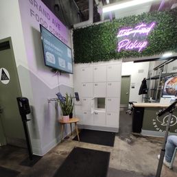 Lockers and pickup area