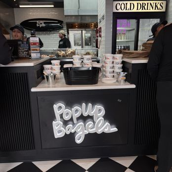 PopUp Bagels - At the counter inside - Bagels Near Me - Oceanside, California
