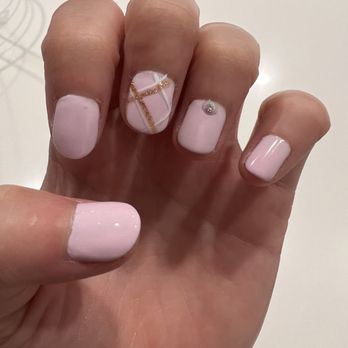Kelly's Nails Spa - What I got. Cuticle work is jagged, nail design is way off, and diamond is smothered in top coat. - Nail Salons Near Me - Antelope, California Kelly's Nails Spa - What I got. Cuticle work is jagged, nail design is way off, and diamond is smothered in top coat. - Nail Salons Near Me - Antelope, California