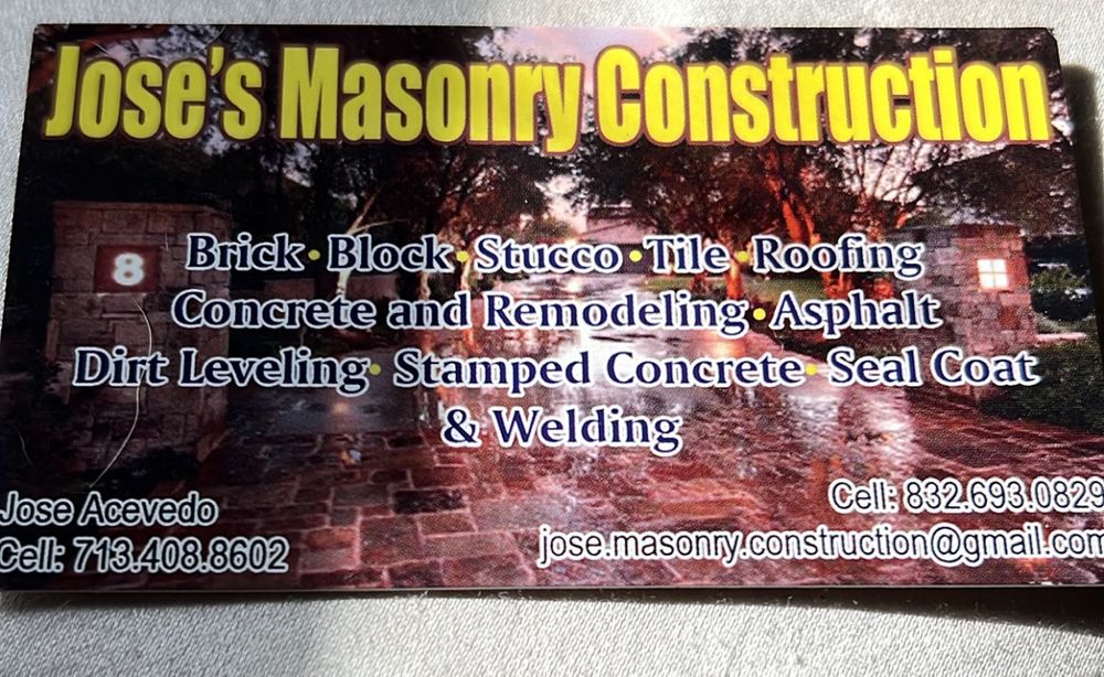 Slide of Jose’s Masonry Construction