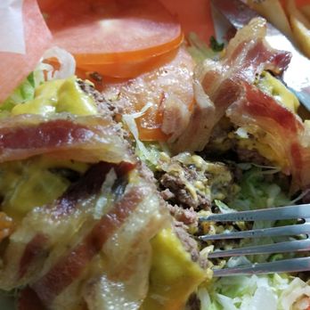 My Burger - Richfield - Cheeseburger with bacon no bun - Burgers Near Me - Richfield, Minnesota My Burger - Richfield - Cheeseburger with bacon no bun - Burgers Near Me - Richfield, Minnesota