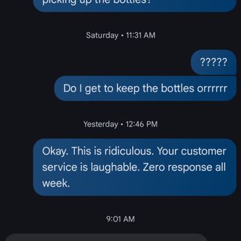 Alta Water - Text conversation with Alta Water regarding their God awful delivery system. - Water Purification Services Near Me - Henderson, Nevada Alta Water - Text conversation with Alta Water regarding their God awful delivery system. - Water Purification Services Near Me - Henderson, Nevada