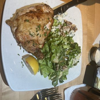Upper Crust Wood Fired Pizza - Brick chicken with farmers market salad! - Pizza Near Me - Edmond, Oklahoma Upper Crust Wood Fired Pizza - Brick chicken with farmers market salad! - Pizza Near Me - Edmond, Oklahoma