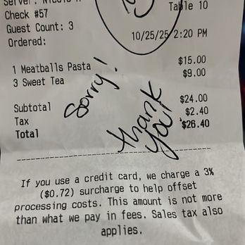 Trattoria Pizzeria - Copy of receipt - Italian Near Me - Hattiesburg, Mississippi Trattoria Pizzeria - Copy of receipt - Italian Near Me - Hattiesburg, Mississippi