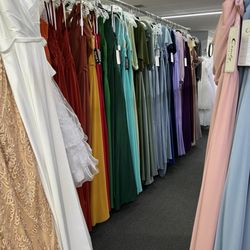 Pat's Gowns - Assorted bridesmaids dresses.