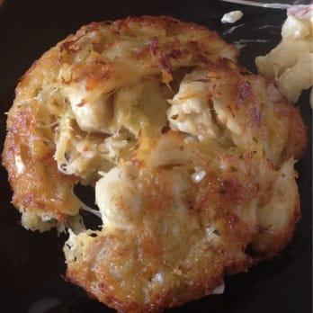 Bluewater Seafood Market - Crab cake I bought cooked to owner's specs...25 mins. It was AMAZING!!! Barely breaded...all lump crab. - Seafood Markets Near Me - Corolla, North Carolina