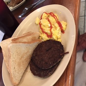 Shady Lawn Truck Stop - Two eggs scrambled with sausage and toast - Gas Stations Near Me - Ardmore, Tennessee Shady Lawn Truck Stop - Two eggs scrambled with sausage and toast - Gas Stations Near Me - Ardmore, Tennessee