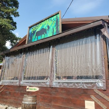Moose-AKa's - They had the plastic over the entrance on the day we went because it was sort of windy. - Mediterranean Near Me - Denali, Alaska