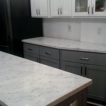 White Concrete Countertop With Light Veining Yelp