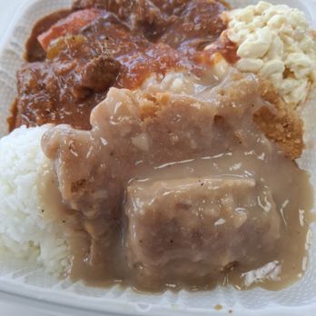 Richie's Drive Inn - Boneless Chicken and Beef Stew plate - Hawaiian Near Me - Honolulu, Hawaii Richie's Drive Inn - Boneless Chicken and Beef Stew plate - Hawaiian Near Me - Honolulu, Hawaii