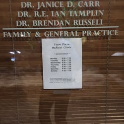 Town Plaza Medical Clinic - "We don't normally stay open past six" she says .. Sign says open until 7:30 all week