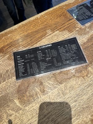 Menu photo 1 La Colombe Philadelphia, PA Menu photo 1 La Colombe Philadelphia, PA