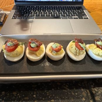 Whiskey Cake - Deviled eggs. Unique and goes great with a Pilsner - New American Near Me - Oklahoma City, Oklahoma Whiskey Cake - Deviled eggs. Unique and goes great with a Pilsner - New American Near Me - Oklahoma City, Oklahoma