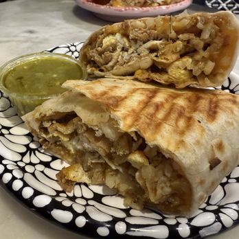 Santa Cecilia - Panini Style Breakfast Burrito - Cafes Near Me - Albuquerque, New Mexico