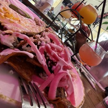 Madres Brunch - Chilaquiles de Mole and a Margarita flight! - Breakfast & Brunch Near Me - Corona, California Madres Brunch - Chilaquiles de Mole and a Margarita flight! - Breakfast & Brunch Near Me - Corona, California