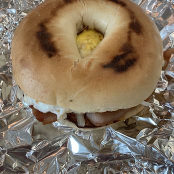 Joys Corner - a bagel sandwich on aluminum foil - Breakfast & Brunch Near Me - Anchorage, Alaska Joys Corner - a bagel sandwich on aluminum foil - Breakfast & Brunch Near Me - Anchorage, Alaska