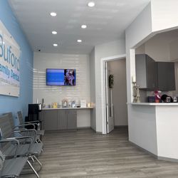 Buford Family Dental - Front seating area with water