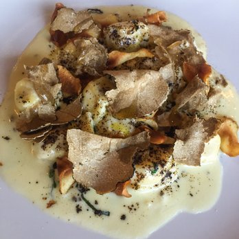 Trust - Ricotta agnolotti with black truffles and sunchokes. AMAZING! - New American Near Me - San Diego, California Trust - Ricotta agnolotti with black truffles and sunchokes. AMAZING! - New American Near Me - San Diego, California