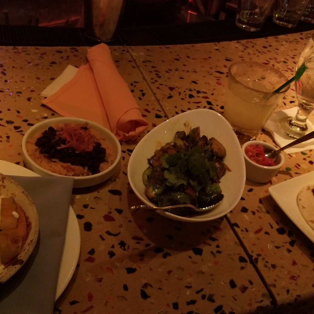 El Vez - Black Bean Enchilada, Brussel Sprouts, Chicken Tacos - Mexican Near Me - Philadelphia, Pennsylvania