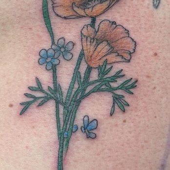 The Clever Hand Tattoo - CA poppies - Tattoo Near Me - Montclair, California The Clever Hand Tattoo - CA poppies - Tattoo Near Me - Montclair, California
