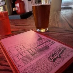 Red ale and menu Red ale and menu