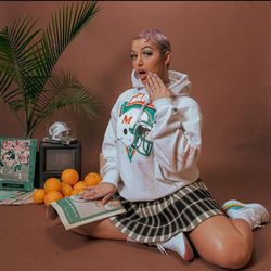 Miami Mixed Media - ScreenPrinted Champion Hoodie