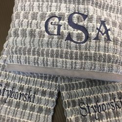 Personalized Towels, for showers, weddings, graduation, birthdays, or just to spruce up your space!
