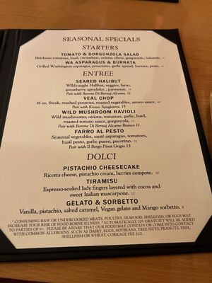 Menu photo 2 Trattoria Isola Bainbridge Island, WA Menu photo 2 Trattoria Isola Bainbridge Island, WA