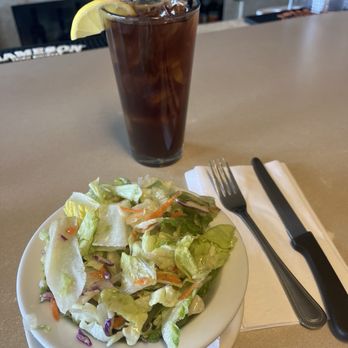 The Martin Hotel - Salad and iced tea - Basque Near Me - Winnemucca, Nevada