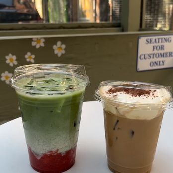 Enly - Strawberry Fields matcha + Tiramisu latte - Coffee & Tea Near Me - New York, New York