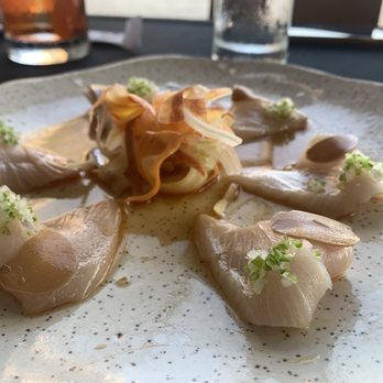 Roka Akor - Oak Brook - Yellowtail Sashimi, Shallots, Poached Garlic Ponzu, Serrano Chili* - Japanese Near Me - Oak Brook, Illinois Roka Akor - Oak Brook - Yellowtail Sashimi, Shallots, Poached Garlic Ponzu, Serrano Chili* - Japanese Near Me - Oak Brook, Illinois