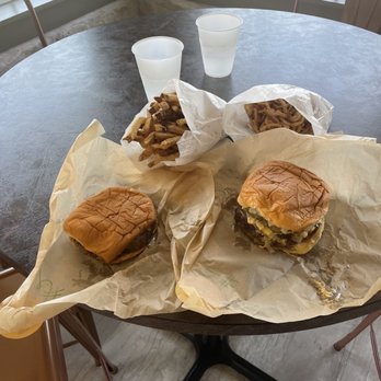 Betty’s - Double and single cheeseburger with fries and onion straws. - American Near Me - Douglass, Kansas Betty’s - Double and single cheeseburger with fries and onion straws. - American Near Me - Douglass, Kansas