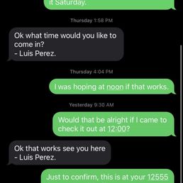 Thanks Luis for your communication and wasting my time and gas