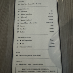 menu, food was SUPER MID