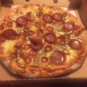 Greens Pizza - Pepperoni salami and mushrooooooom - Pizza Near Me - Belfast, BFS