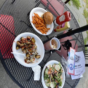 Dutch's Tavern - Veggie burger and sweet potato fries - Sports Bars Near Me - Rock Hill, New York Dutch's Tavern - Veggie burger and sweet potato fries - Sports Bars Near Me - Rock Hill, New York