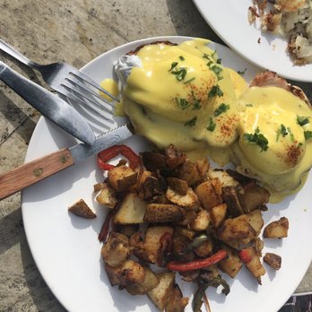 Cafe Topes - Eggs Benedict and house potatoes - Coffee & Tea Near Me - Carlsbad, California Cafe Topes - Eggs Benedict and house potatoes - Coffee & Tea Near Me - Carlsbad, California
