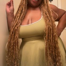 Amen hair braiding - Large boho knotless braids