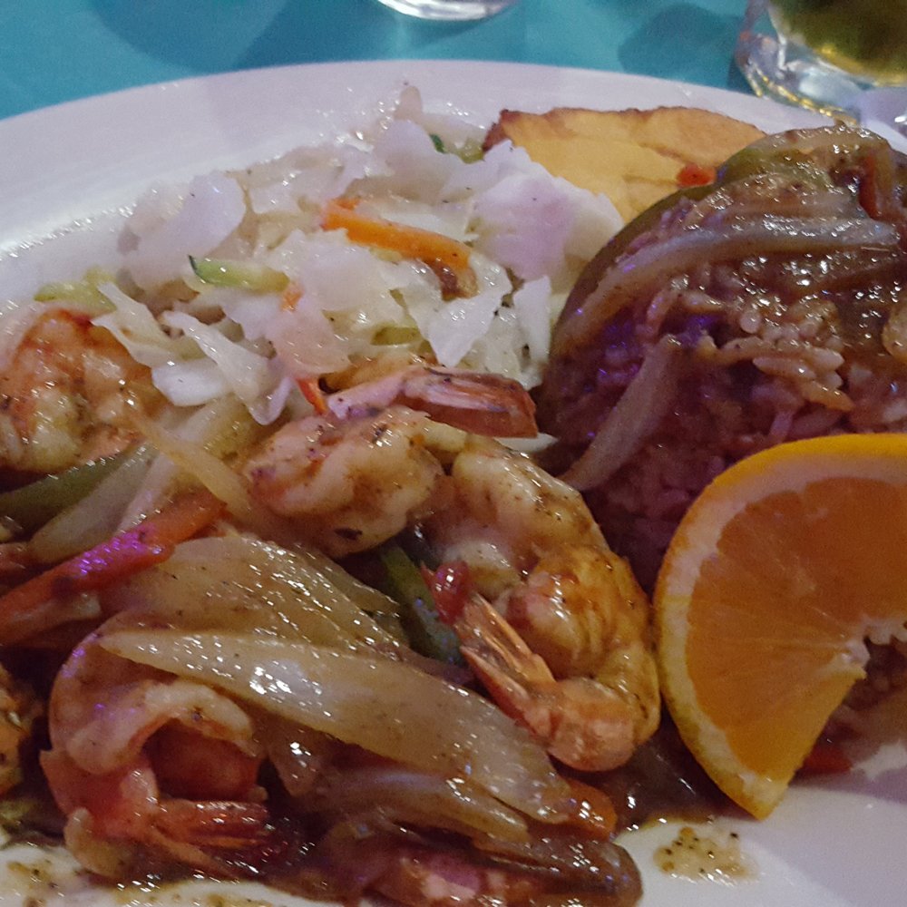 De Real Ting Cafe - Brown Stewed Shrimp and Rice - Caribbean Near Me - Jacksonville, Florida