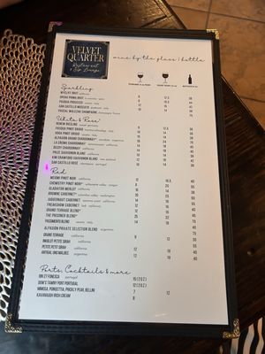 Menu photo 1 Velvet Quarter Seabrook, TX